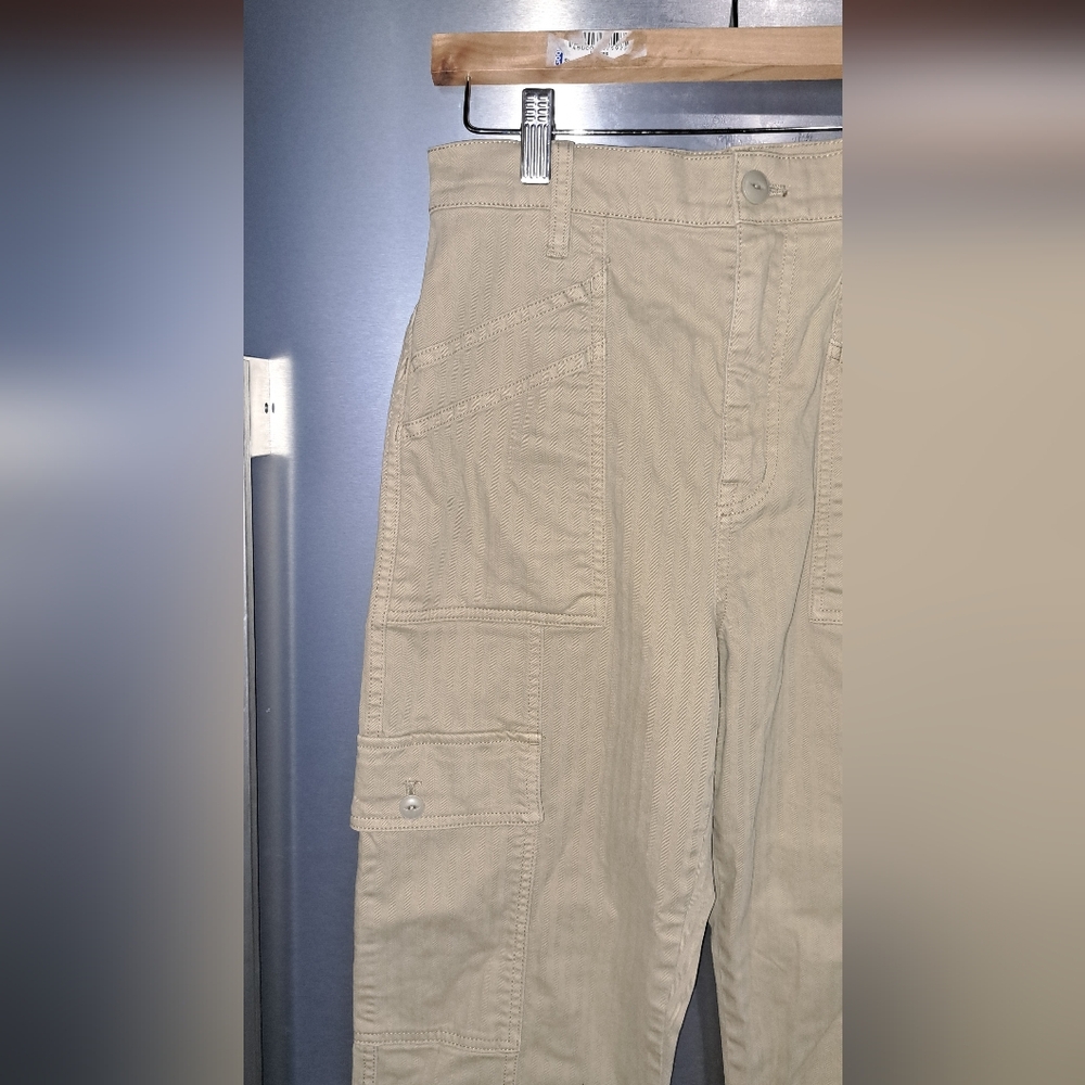 Ladies Madewell The Garment Dyed '90s Straight Cargo Pants Sand Dune Size 26 - Picture 3 of 10
